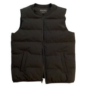Mercer Mettle Men Puffer Vest Black Full Zip Size‎ L Quilted Gilet